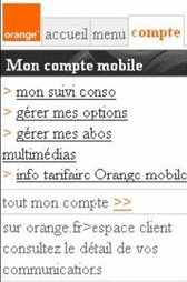 Orange portail mobile