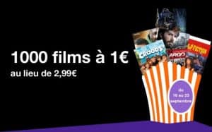 VOD 1000 films à 1€ septembre 2015