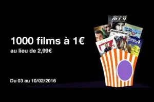 VOD 1000 films à 1€ février 2016