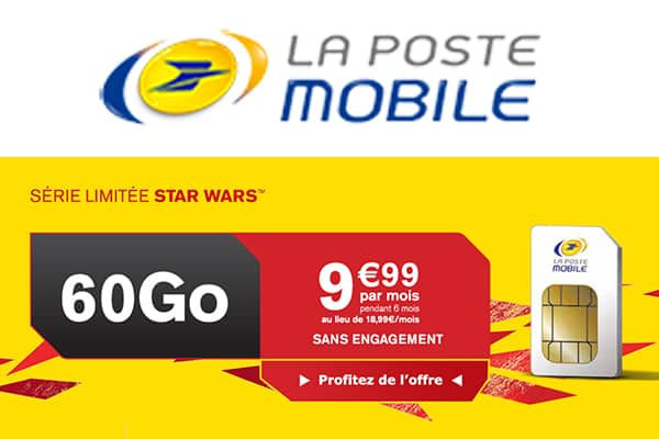 Promo La Poste Mobile : 60 Go à 9,99€ Pendant 6 Mois - Alloforfait.fr