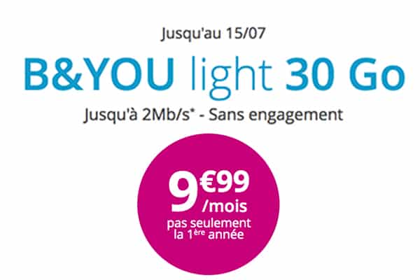 B&You Light 30 Go à 9,99€ à Vie : Une Promo Pour Certains Départements ...