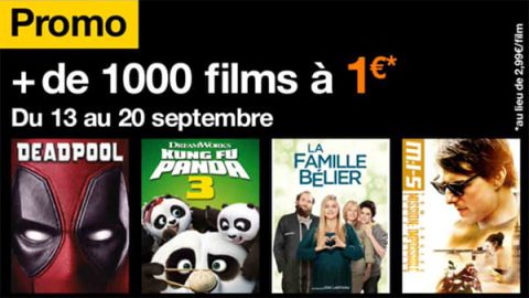 La VOD d'orange en promotion septembre 2018