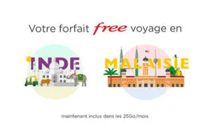 2 nouvelles destinations dans le roaming forfait free