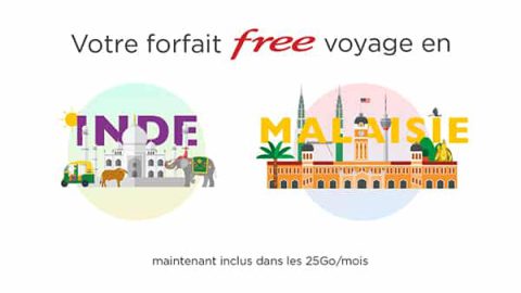 2 nouvelles destinations dans le roaming forfait free
