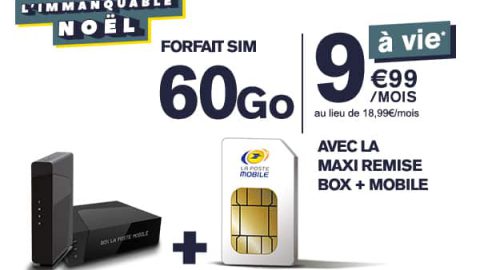 Promotion la poste mobile fin d'annee 2018