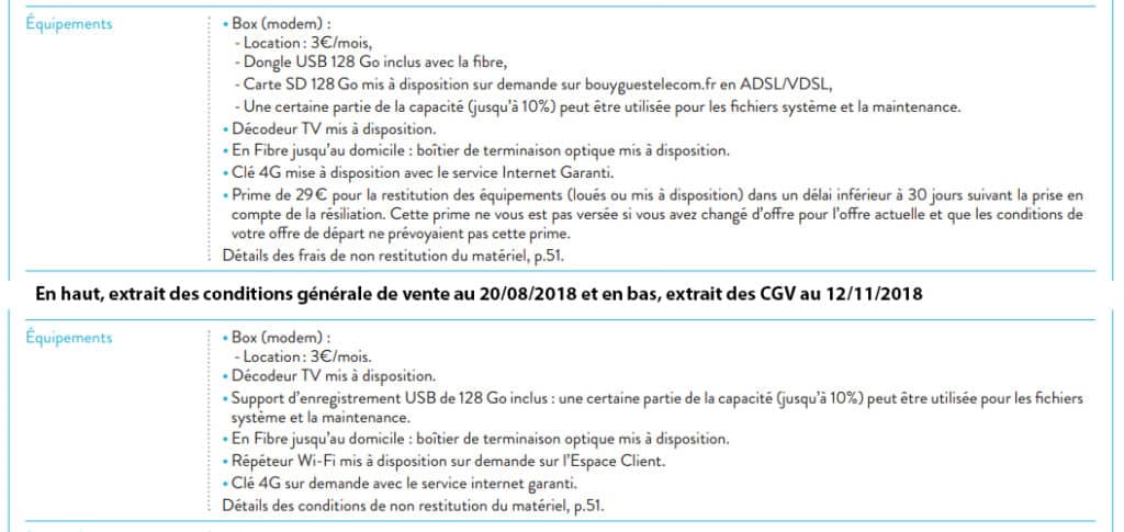Conditions générale de vente Bouygues Telecom