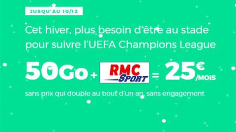 Promotion de Noel 2018 RED avec RMC Sport