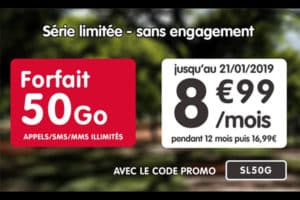Promotion NRJ Mobile janvier 2019 50 Go pour 9€ par mois