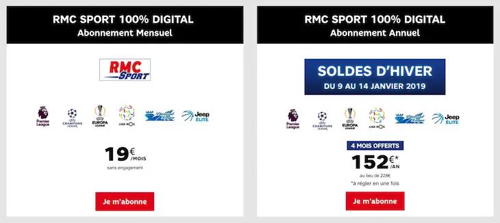 Soldes RMC Sport 2019