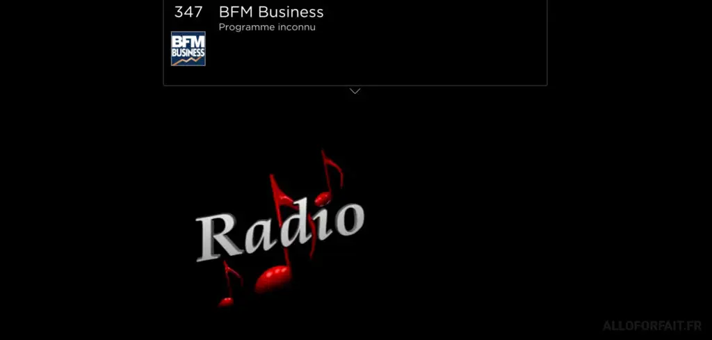 BFM Business flux audio sur la Freebox