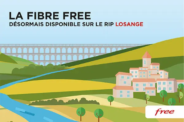 Free est disponible sur le réseau Losange dans la région Grand Est