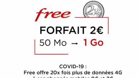Free offre 1 Go d'internet à ses abonnés - coronavirus-covid 19