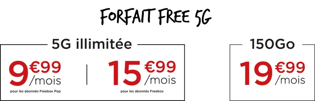 Tarifs 5G free