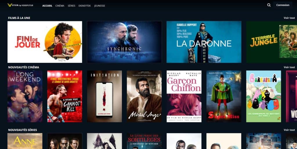 Viva la plateforme de VOD de Videofutur