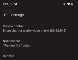 google messages option vidéos photos