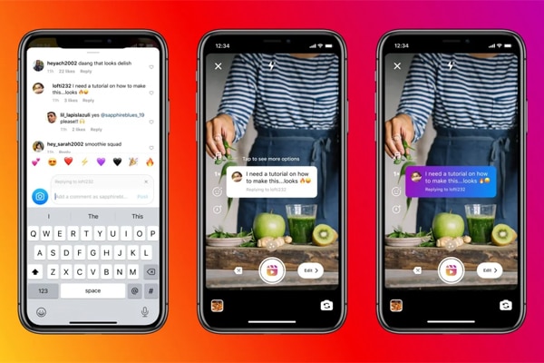 Reels : Instagram permet de répondre aux commentaires en vidéo