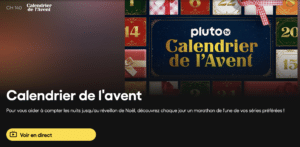 pluto tv calendrier avent