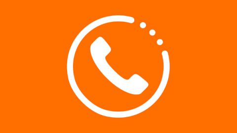 orange telephone