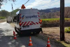 Un camion de la Scopelec