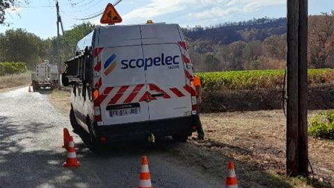 Un camion de la Scopelec