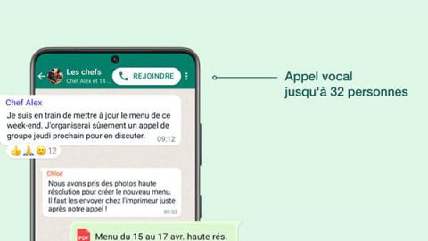 whatsapp appel 32 personnes