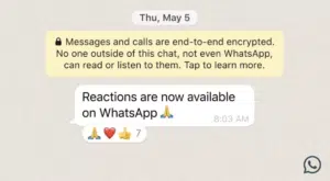 whatsapp réactions emojis