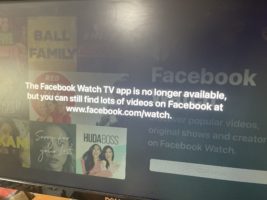 Facebook watch Apple TV message