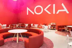 Le logo de Nokia au MWC 2023