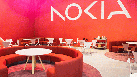 Le logo de Nokia au MWC 2023