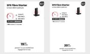 box starter sfr hausse prix