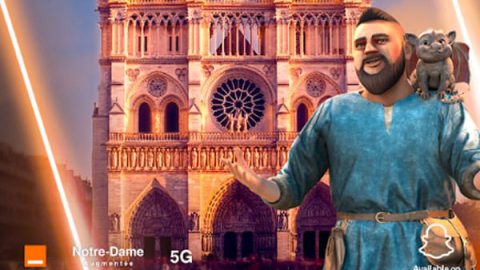 snap orange notre dame augmentée 5G