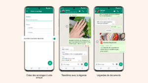 whatsapp nouveautés sondages et légendes
