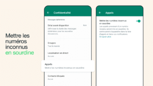 whatsapp sourdine numéros inconnus