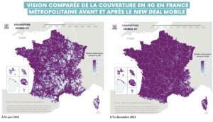 Carte évolution couverture 4G New Deal Mobile