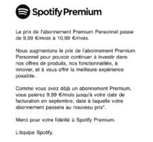 spotify tarifs mail