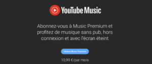 youtube music hausse tarif