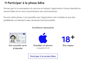 France Identité conditions d'utilisation