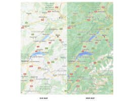 Google Maps nouvelles cartes Alpes