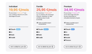 Apple One tarifs octobre 2023