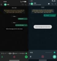 whatsapp messages audio éphémères