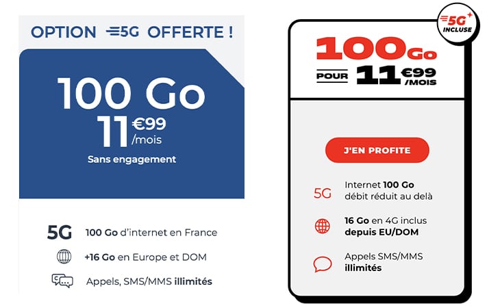 nrj mobile cdiscount mobile 5G offerte