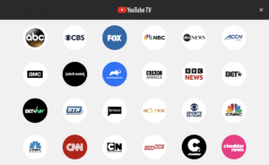 youtube tv chaînes
