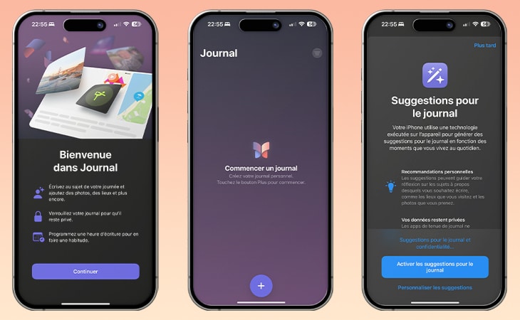 iOS 17.2 app journal