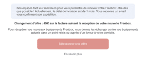 freebox ultra délai attente