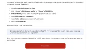 freebox pop commander server wifi 7