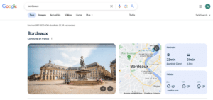 google résultats carte