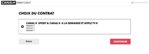 Liaison comptes CANAL+ et Apple