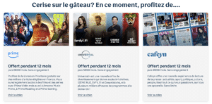 bbox ultym 12 mois offerts Prime Video Universal+ Cafeyn