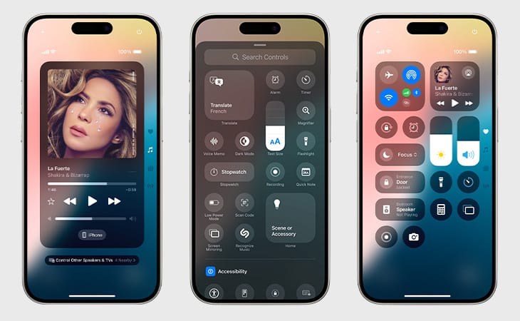iOS 18 nouveau centre de contrôle