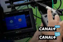 Une caméra et le logo canal+ uhd hdr